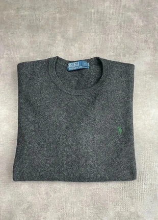 Pull Ralph Lauren en laine Gris Foncé Logo Brodé Vert Taille S, brand: Ralph Lauren, condition: Very good, size: S, €40.00, €42.70 includes Buyer Protection
