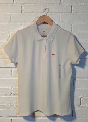 Womens LEVI'S Housemark White Polo Shirt ~ Size XL (100cm) (UK14/16), brand: Levi's, condition: New with tags, size: Other, £22.50, £24.33 includes Buyer Protection