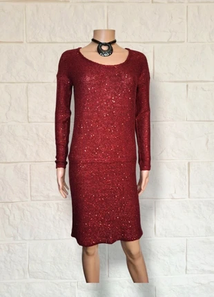 Robe pull bordeau en sequins - Taille 36/38, S/M, marque: O.mill, état: Très bon état, taille: S / 36 / 8, 6,99 €, 8,04 € Protection acheteurs incluse