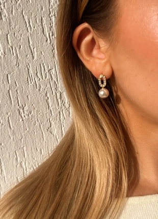 Boucles d’oreilles perles blanches dorées en acier inoxydable neuves, marque: Jolie, état: Neuf sans étiquette, 7,00 €, 8,05 € Protection acheteurs incluse