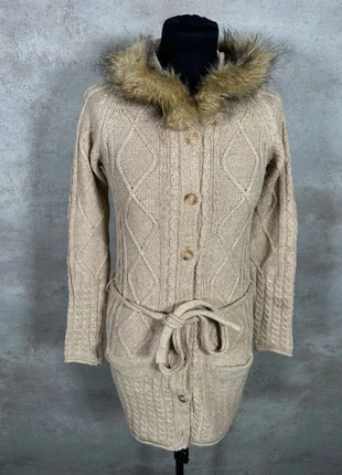 Manteau Maille Torsadée Cable Knit Vintage Studio Mr beige long chic taille CH, marque: Vintage Dressing, état: Très bon état, taille: XXL / 44 / 16, 15,00 €, 16,45 € Protection acheteurs (Pro) incluse