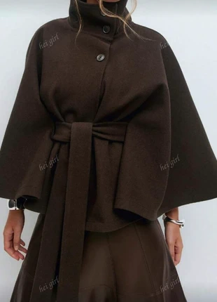 Veste / cape marron ceinturée, brand: Boutique indépendante, condition: New without tags, size: S / 36 / 8, €40.00, €42.70 includes Buyer Protection