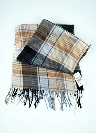 💙 Écharpe / Sjaal à carreaux – Douce, chaude et tendance 🤎, merk: Boutique Italiana, staat: Heel goed, € 12,90, € 14,25 inclusief Kopersbescherming