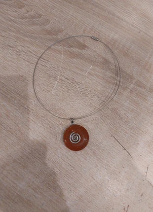 Kette Reif silberfarben mit braunem Stein, brand: unbekannt, condizioni: Ottime, €10.00, €11.20 include la Protezione acquisti