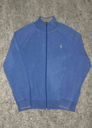 Gilet à col roulé 100% coton Ralph Lauren bleu logo brodé blanc - L, marke: Ralph Lauren, zustand: Sehr gut, größe: L, 69,90 €, 74,10 € inklusive Vinted-Käuferschutz