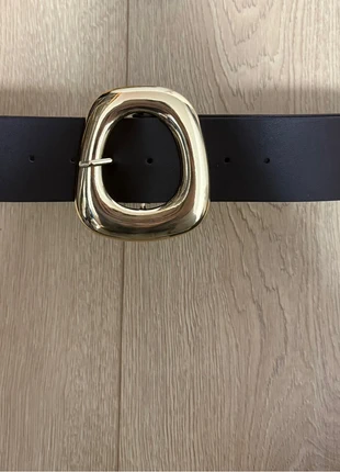 Cinturón ancho color marrón con hebilla dorada., marque: Zara, état: Neuf sans étiquette, taille: 100 cm, 8,00 €, 9,10 € Protection acheteurs incluse