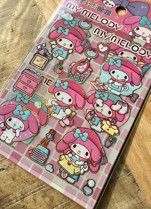 Kawaii stationery stickersheet my melody holo randje, sanrio character my melody stickervel, marque: Sanrio, état: Neuf sans étiquette, taille: Taille unique, 2,00 €, 2,80 € Protection acheteurs incluse