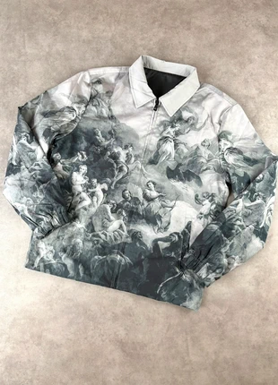 Veste Y2k vintage blanche, grise et noire année 2000’s à motif peinture grecque - Taille M, merk: Aesthetic, staat: Heel goed, maat: M, € 35,00, € 37,45 inclusief Kopersbescherming Pro