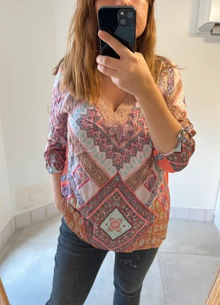 🌺 Blouse Tinta Style bohème chic – T. 42/44, brand: Tinta Style, condition: Very good, size: XXL / 44 / 16, €8.00, €9.10 includes Buyer Protection