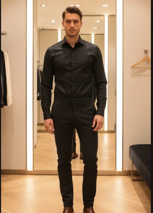 Camicia Elegante Nera Zara Man, marke: Zara Man, zustand: Sehr gut, größe: S, 3,00 €, 3,85 € inklusive Vinted-Käuferschutz