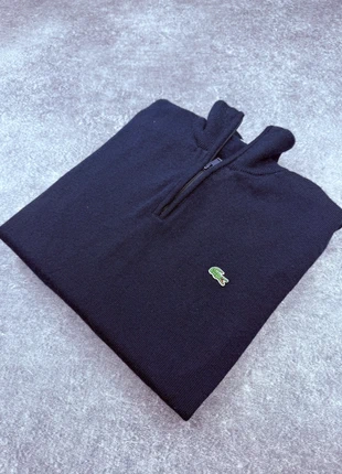 Half Zip 1/4 col camionneur Lacoste Homme taille L bleu marine pure laine, marke: Lacoste, zustand: Sehr gut, größe: L, 48,00 €, 51,10 € inklusive Vinted-Käuferschutz