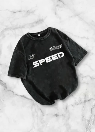 T-shirt noir vintage SPEED racing imprimé blanc style streetwear - Taille M, merk: y2k, staat: Heel goed, maat: M, € 25,00, € 26,95 inclusief Kopersbescherming Pro
