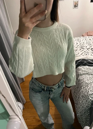 Pull blanc en maille torsadée, marque: Shein, état: Très bon état, taille: 10 ans / 140 cm, 3,00 €, 3,85 € Protection acheteurs incluse