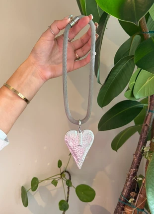 Large silver colour dimante heart chunky y2k necklace, brand: Marks & Spencer, condition: Very good, £7.00, £8.05 includes Buyer Protection Pro