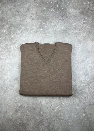 Pull Col V Maille Lacoste Taille (5) L Homme Brun Logo Brodé Coton #V77, brand: Lacoste, condition: Very good, size: L, €35.00, €37.45 includes Buyer Protection Pro