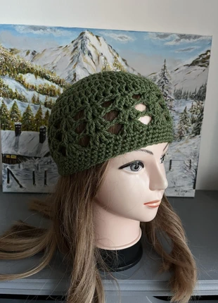 Bonnet Chapeau Bob hat hut hoed hattur gorro cap Kappe dop caipín berretto boné Léon Vert crochet, brand: Fait Main, condition: New without tags, size: One size, €11.50, €12.78 includes Buyer Protection