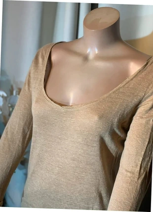 B007-Pull léger manches longues à col échancré Massimo Dutti beige taille XS ok S, marque: Massimo Dutti, état: Très bon état, taille: S / 36 / 8, 10,00 €, 11,20 € Protection acheteurs incluse