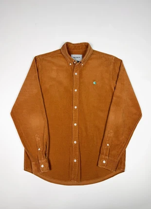 Sur-chemise - Carhartt L/S Madison Cord Shirt - Velours côtelé marron logo turquoise - Taille S #319, marque: Carhartt, état: Très bon état, taille: S, 49,00 €, 52,15 € Protection acheteurs incluse