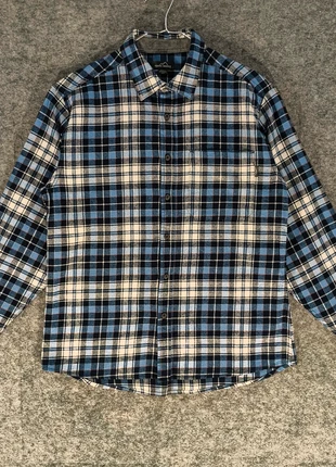 Eddie Bauer | Favorite Flannel Shirt | 100% Cotton Plaid | Blue Black | M/M, marque: Eddie Bauer, état: Très bon état, taille: 46 cm, 24,99 €, 26,94 € Protection acheteurs incluse