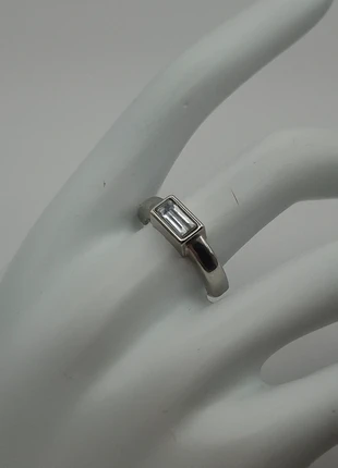 Vintage Yves Rocher LBVYR ring met baguette kristal – verstelbaar – verzilverd – 199, merk: LBVYR, staat: Heel goed, maat: Aanpasbaar, € 4,95, € 5,90 inclusief Kopersbescherming