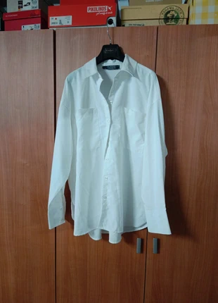 Camisa blanca mujer oversize M primark, marque: Primark, état: Neuf sans étiquette, taille: M / 38 / 10, 3,50 €, 4,38 € Protection acheteurs incluse