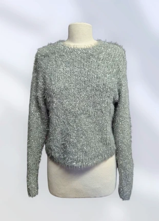 Pull fluffy gris argenté Pimkie – T.S, marque: Pimkie, état: Très bon état, taille: S / 36 / 8, 12,00 €, 13,30 € Protection acheteurs incluse