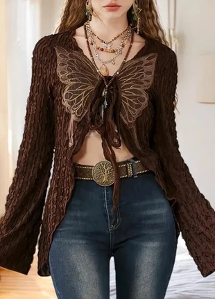 Cardigan vintage avec nœud papillon - S, marque: Ella, état: Très bon état, taille: S / 36 / 8, 33,00 €, 35,35 € Protection acheteurs incluse