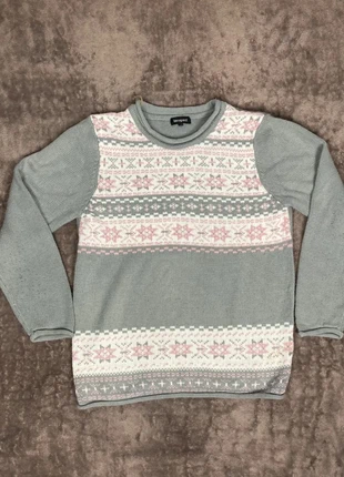 Pull Gris à motif Ethnic Vintage, brand: Vintage Dressing, condizioni: Discrete, taglia: L / IT 44 / EU 40, €10.00, €11.20 include la Protezione acquisti Pro