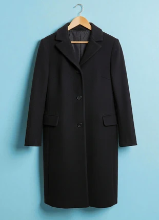 In Linea – Elegant Black 70% Wool & 10% Cashmere Coat with Single-Breasted & Flap Pockets – 44 🌟👒, marque: Vintage Dressing, état: Très bon état, taille: XXL / 44 / 16, 79,90 €, 84,60 € Protection acheteurs incluse