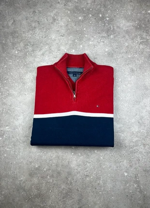 Pull Half-zip Col Camionneur Tommy Hilfiger Taille L Homme Tricolore Logo Brodé 100% Coton #T101, marque: Tommy Hilfiger, état: Très bon état, taille: L, 39,00 €, 41,65 € Protection acheteurs (Pro) incluse