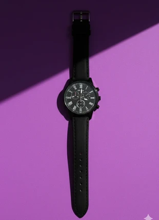 Montre Homme Noire Cadran Romains - Style Élégant & Minimaliste, état: Neuf sans étiquette, taille: Taille unique, 5,00 €, 5,95 € Protection acheteurs incluse