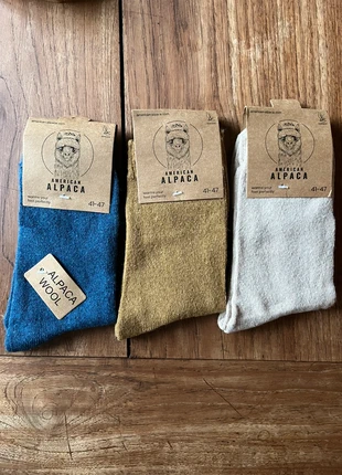 41-47, 3 paar dunne alpaca wollen sokken Camel blauw en beige, merk: Alpaca, staat: Nieuw zonder prijskaartje, maat: Universeel, € 7,50, € 8,58 inclusief Kopersbescherming Pro