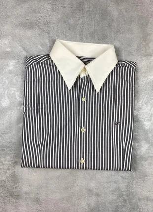 Chemise rayée Jor&Dan M – Col blanc contrasté, manches courtes, style vintage chic noir et blanc, marque: Jordan, état: Très bon état, taille: M / 38 / 10, 10,00 €, 11,20 € Protection acheteurs incluse