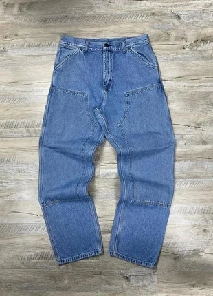 Carpenter Double Knee Pant Carhartt Bleu Clair 31x34 40 FR Straight Fit Coupe Droite Workwear, marque: Carhartt, état: Neuf sans étiquette, taille: W31 | FR 40, 70,00 €, 74,20 € Protection acheteurs incluse