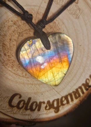 Pendentif labradorite 🌈 cœur, brand: labradorite, condition: Very good, €20.00, €21.70 includes Buyer Protection Pro