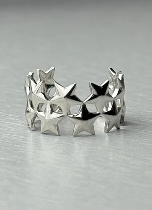 Bague étoilée arrondie en acier inoxydable, marque: CHROME, état: Très bon état, taille: Ajustable, 10,00 €, 11,20 € Protection acheteurs incluse