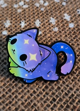 Pin’s Chat Galaxie Mignon, Coloré & Plein d’Étoiles, condition: Very good, €3.00, €3.85 includes Buyer Protection