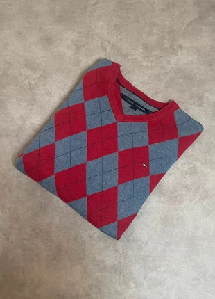 Pull Tommy Hilfiger Style Pull Papi Carreaux Rouge et Gris 100% Coton M #17, marque: Tommy Hilfiger, état: Très bon état, taille: M, 18,00 €, 19,60 € Protection acheteurs incluse