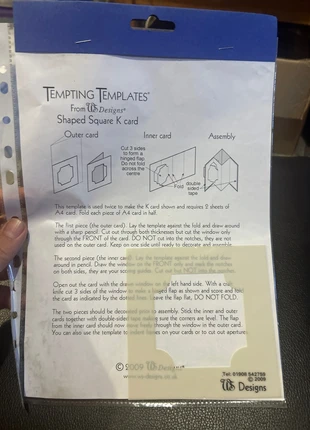 Shaped square k template, brand: NO LABEL, condition: New, £1.00, £1.75 includes Buyer Protection