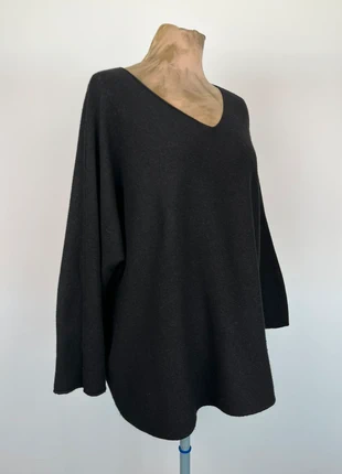 Pull Col V Oversize femme / Noir Nylon et Laine / Taille XL, condizioni: Ottime, taglia: XL / IT 46 / EU 42, €17.50, €19.08 include la Protezione acquisti