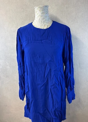 Robe bleue fluide d’hiver  MNG Mango Taille M – Lot MI24, merk: MNG, staat: Heel goed, maat: M / 38 / 10, € 8,00, € 9,10 inclusief Kopersbescherming
