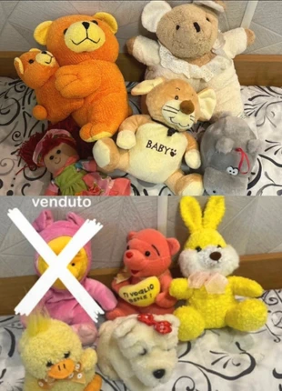 2 set di peluche morbidi e colorati - bambini sopra i 3 anni, staat: Nieuw zonder prijskaartje, maat: 3 jaar / 98 cm, € 15,00, € 16,45 inclusief Kopersbescherming