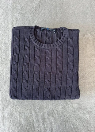 Pull Ralph Lauren torsadé uni bleu marine logo brodé bleu marine M, marque: Ralph Lauren, état: Très bon état, taille: M / 38 / 10, 34,90 €, 37,35 € Protection acheteurs incluse