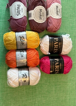 Katoen haak garen, diverse kleure, marca: Drops, estado: Novo sem etiquetas, €10.00, €11.20 inclui Proteção do Comprador