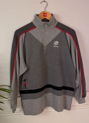 Vintage Lotto jumper Original Pro Tour 1/4 Zip Logo Grey Red Pullover, brand: Lotto, condition: Very good, size: M, €35.00, €37.45 includes Buyer Protection