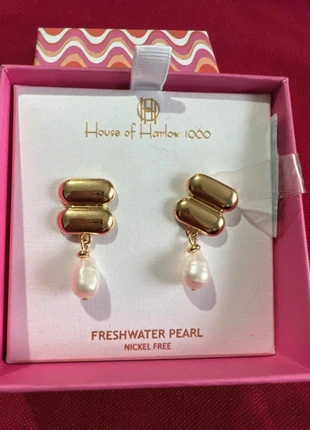 House of Harlow 1960 Drop Faux Pearls Earrings Chic Design/Gold Tone Fashion, brand: House of Harlow 1960, condition: New with tags, £15.99, £17.49 includes Buyer Protection