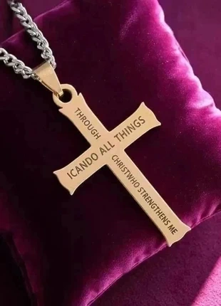 Chaine; pendentif; Collier Croix Dorée Gravée (12), marke: Croix, zustand: Sehr gut, 7,97 €, 9,07 € inklusive Vinted-Käuferschutz