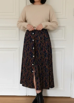 Jupe longue noble bohème taille s cottage core 277 violette a fleurs, brand: Vouro, condition: Very good, size: S / 36 / 8, €37.90, €40.50 includes Buyer Protection