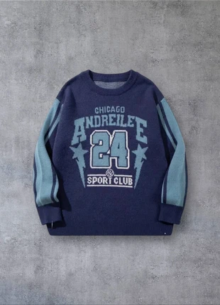 Pull Vintage Y2K Motifs Chicago Bleu Taille L- Américain Old School USA 90s Streetwear, brand: Aesthetic, condition: Very good, size: L, €54.90, €58.35 includes Buyer Protection