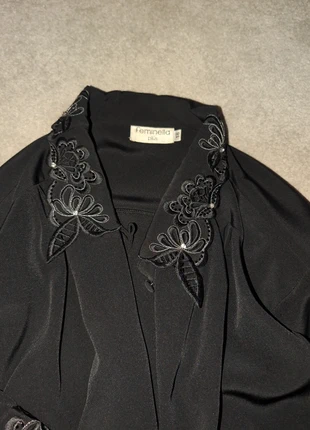 Black vintage  1980s blouse with details and shoulder pads., brand: Vintage, condition: Very good, size: XXXL / 18, £6.00, £7.00 includes Buyer Protection